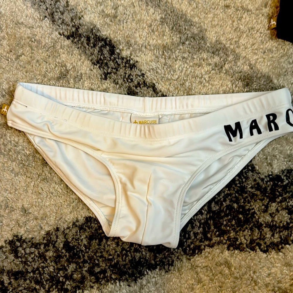 Marcuse White Men's Swim Brief